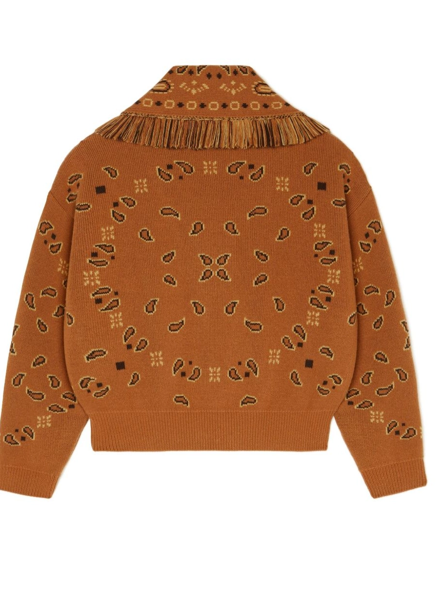 Cheap cashmere Alanui bandana-pattern cardigan Women 0706